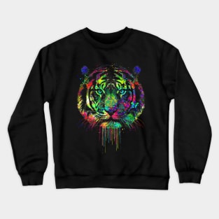 Colorful Dripping tiger Crewneck Sweatshirt